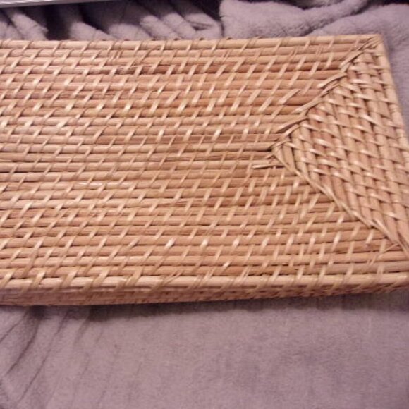 7"x14" Natural Woven Bathroom Tray - Hearth & Hand™ with Magnolia New - Picture 4 of 4